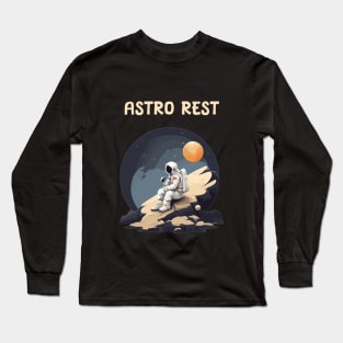 Astronaut resting in space Long Sleeve T-Shirt